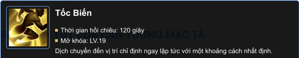 Dịch chuyển đến vị trí chỉ định ngay lập tức